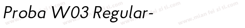Proba W03 Regular字体转换